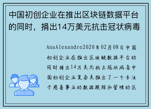 中国初创企业在推出区块链数据平台的同时，捐出14万美元抗击冠状病毒 